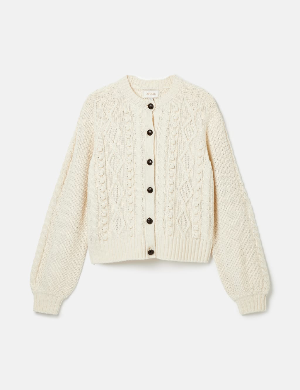 Cable Knit Cardigan with Wool 2 of 7
