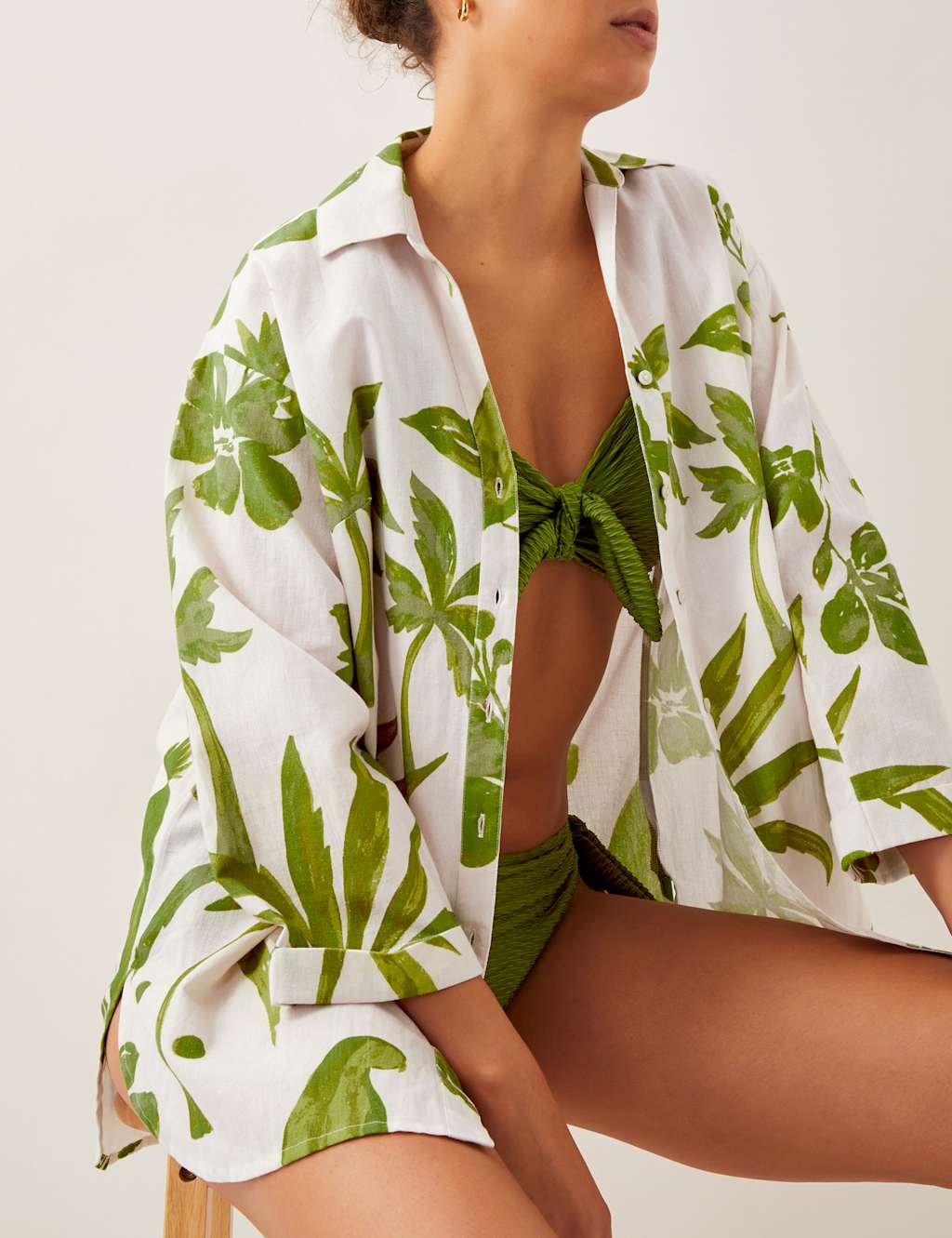 Cotton Rich Palm Print Shirt 3 of 4