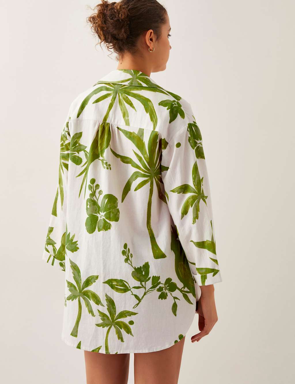 Cotton Rich Palm Print Shirt 4 of 4