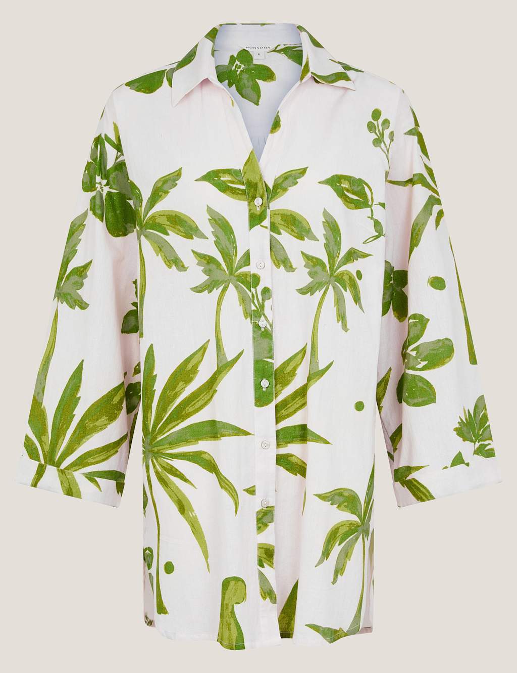 Cotton Rich Palm Print Shirt 2 of 4