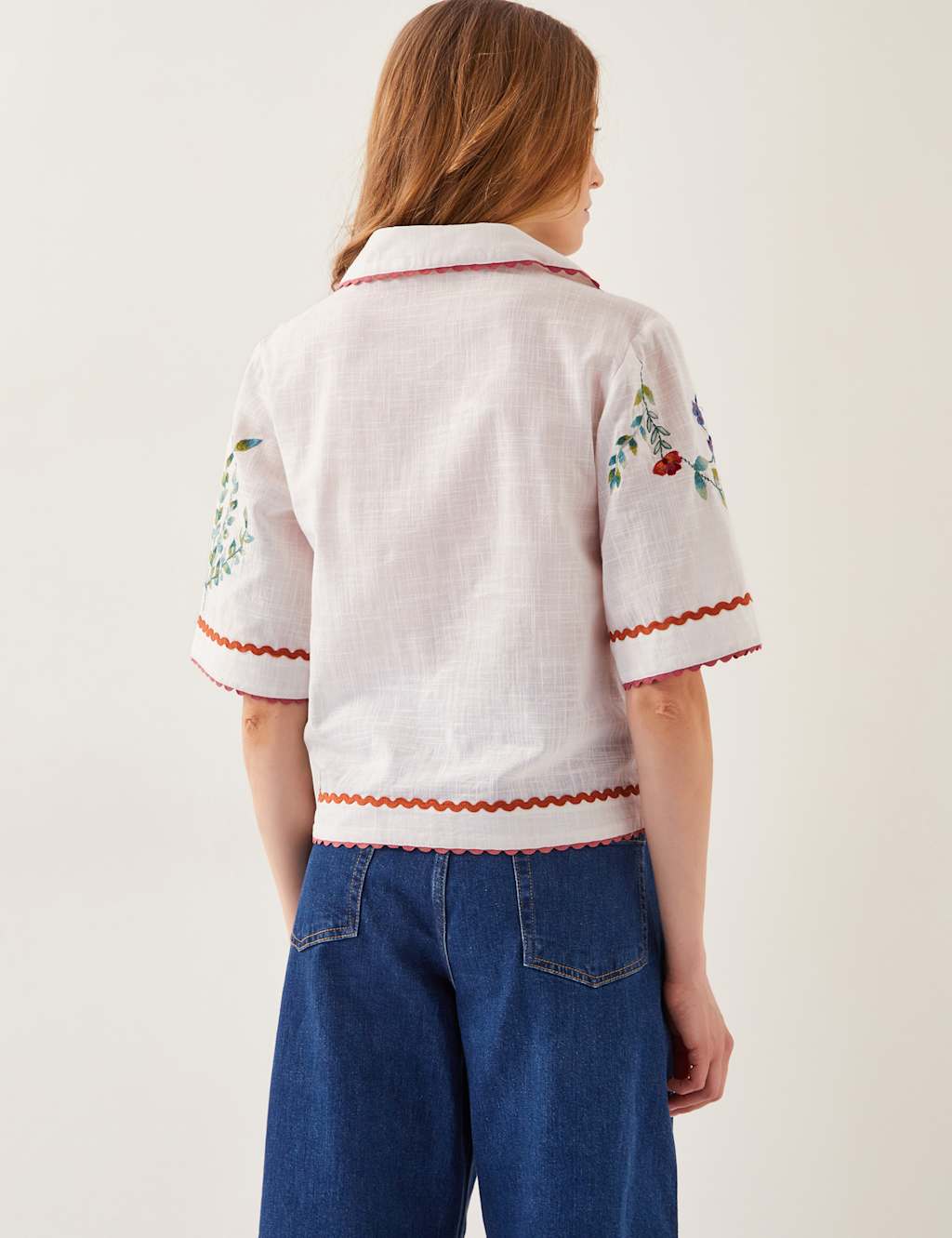 Pure Cotton Embellished Button Through Shirt 2 of 4