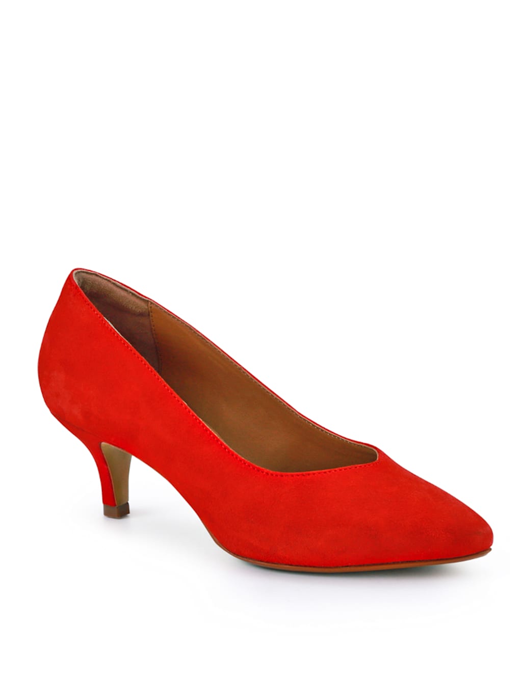 Suede Kitten Heel Pointed Court Shoes 4 of 6