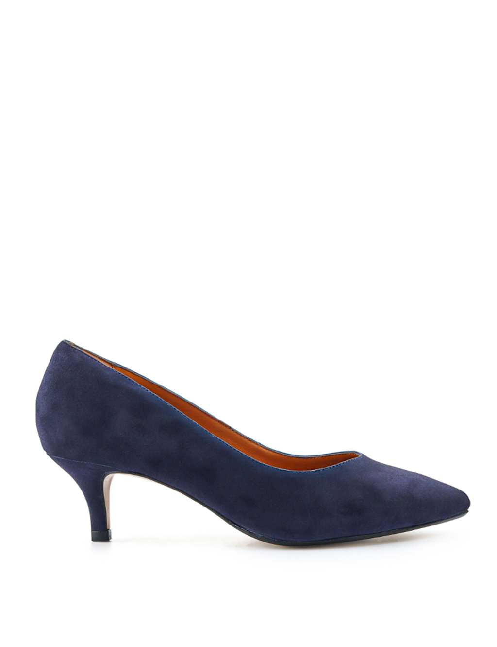 Suede Kitten Heel Pointed Court Shoes 2 of 7