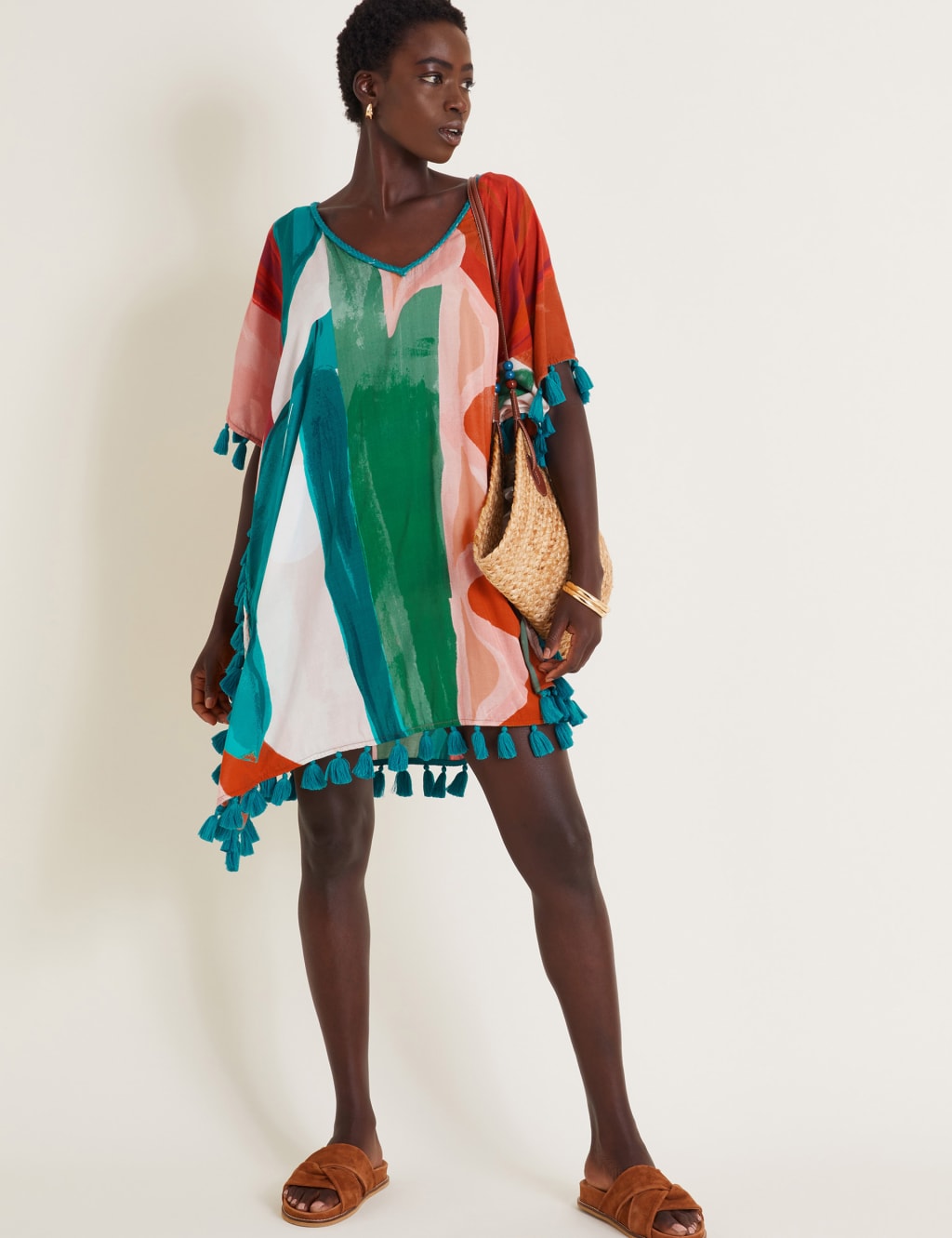 V neck kaftan dress 2025