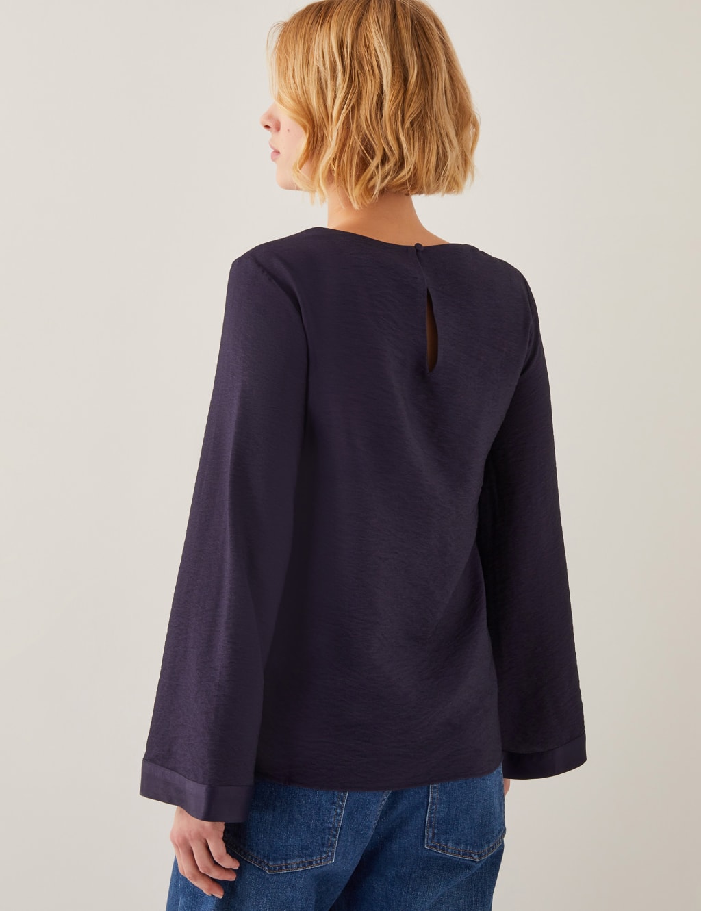 Flower Print Flute Sleeve Top 4 of 4