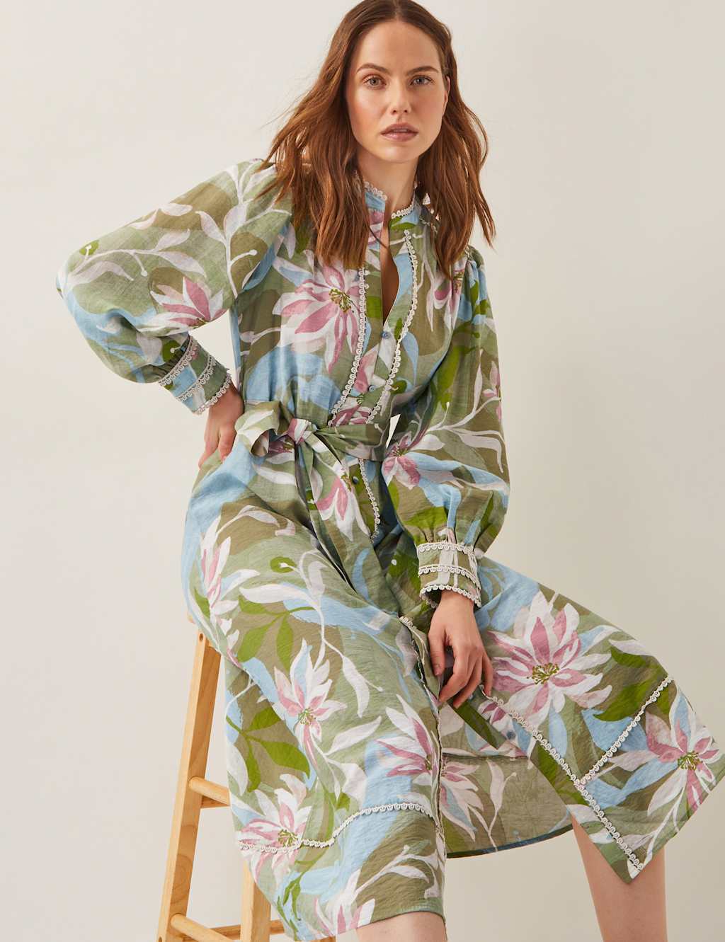 Printed Midi Skater Dress 2 of 4