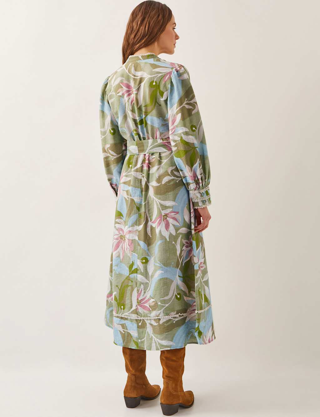 Printed Midi Skater Dress 3 of 4