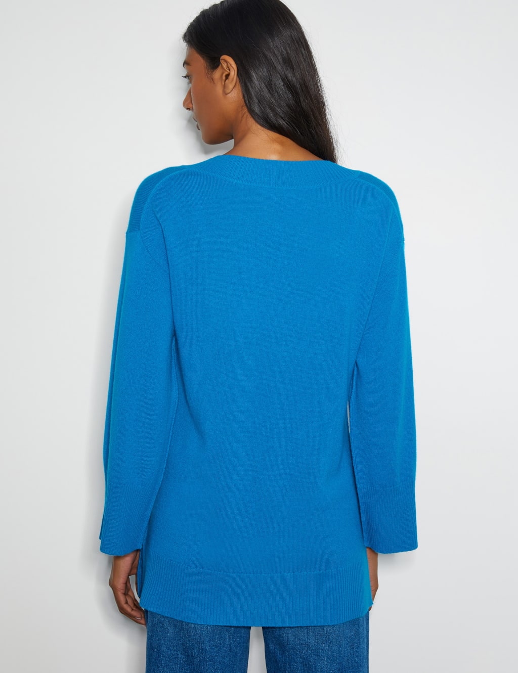 Pure Cashmere Textured V-Neck Jumper 6 of 6