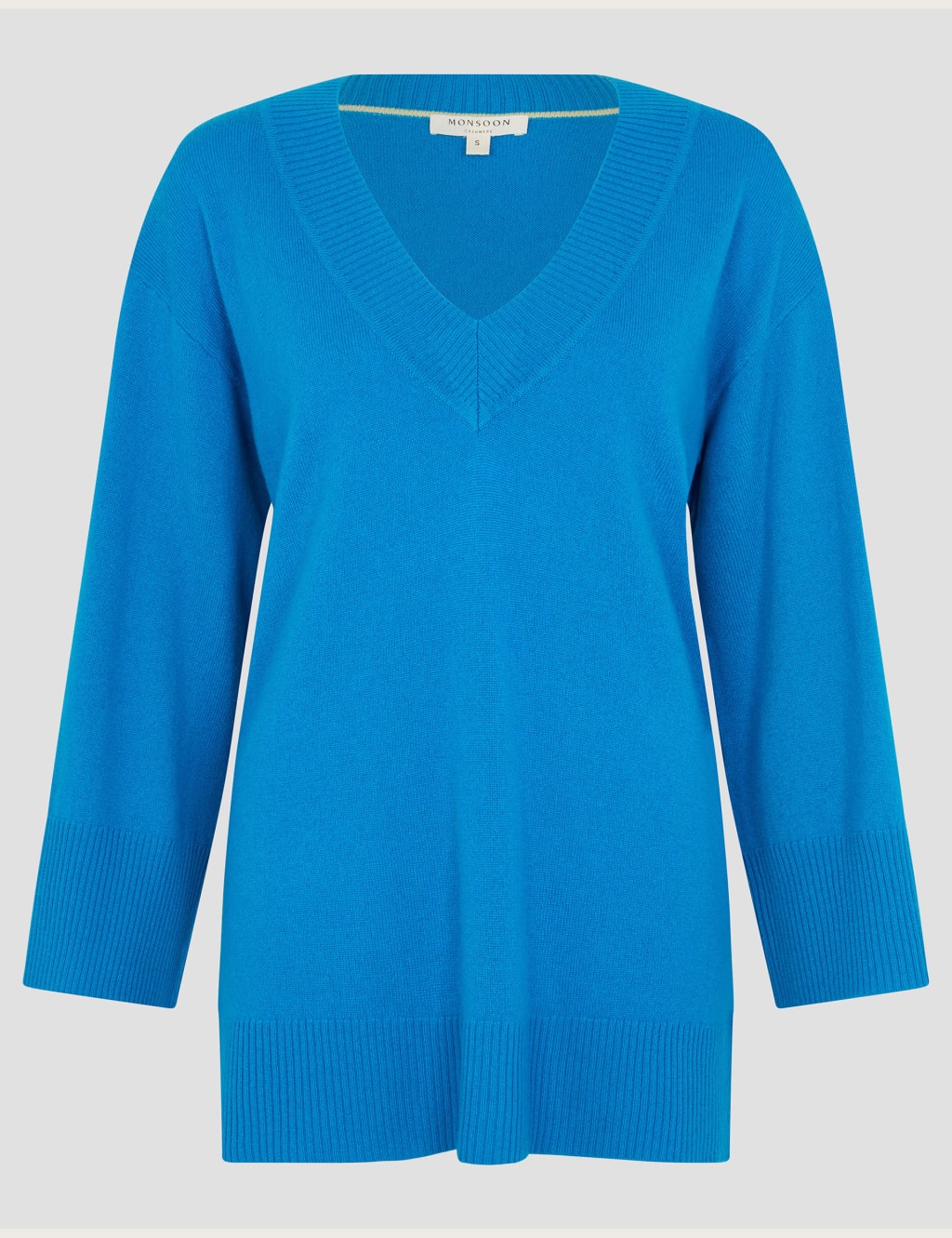 Pure Cashmere Textured V-Neck Jumper 2 of 6