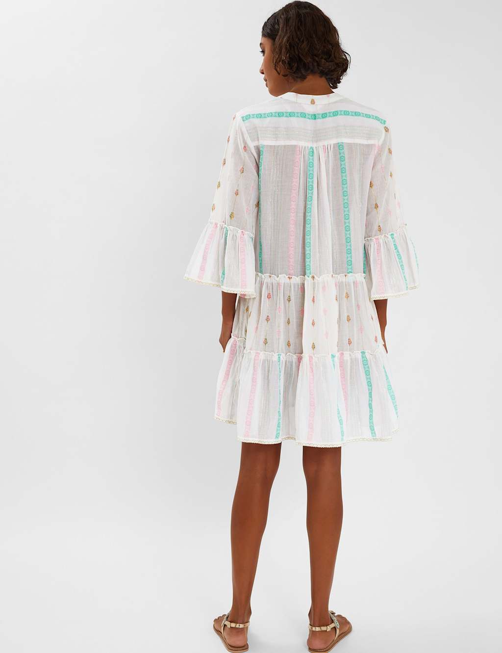 Pure Cotton Jacquard Mini Beach Dress 3 of 4