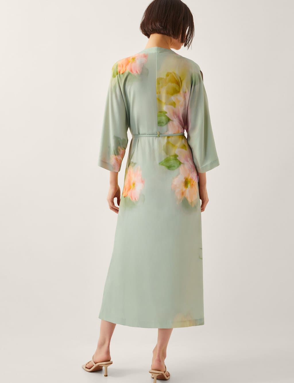 Printed Midi Kimono Dress 4 of 4