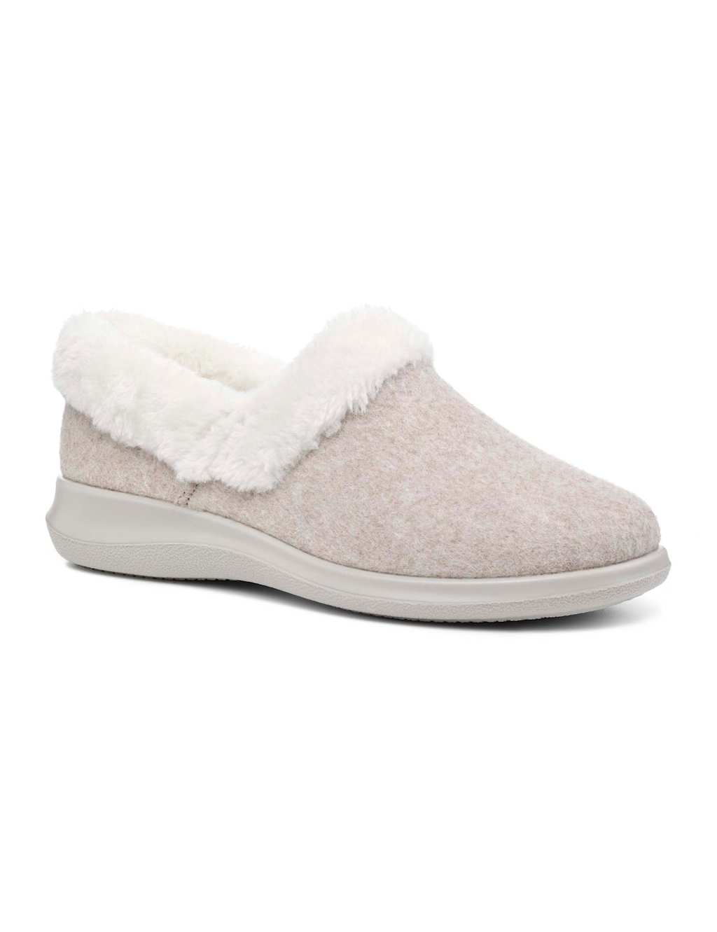 Snug Felt Faux Fur Lined Slippers 2 of 4
