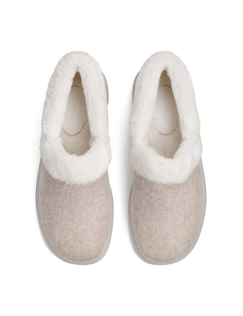 Snug Felt Faux Fur Lined Slippers 3 of 4