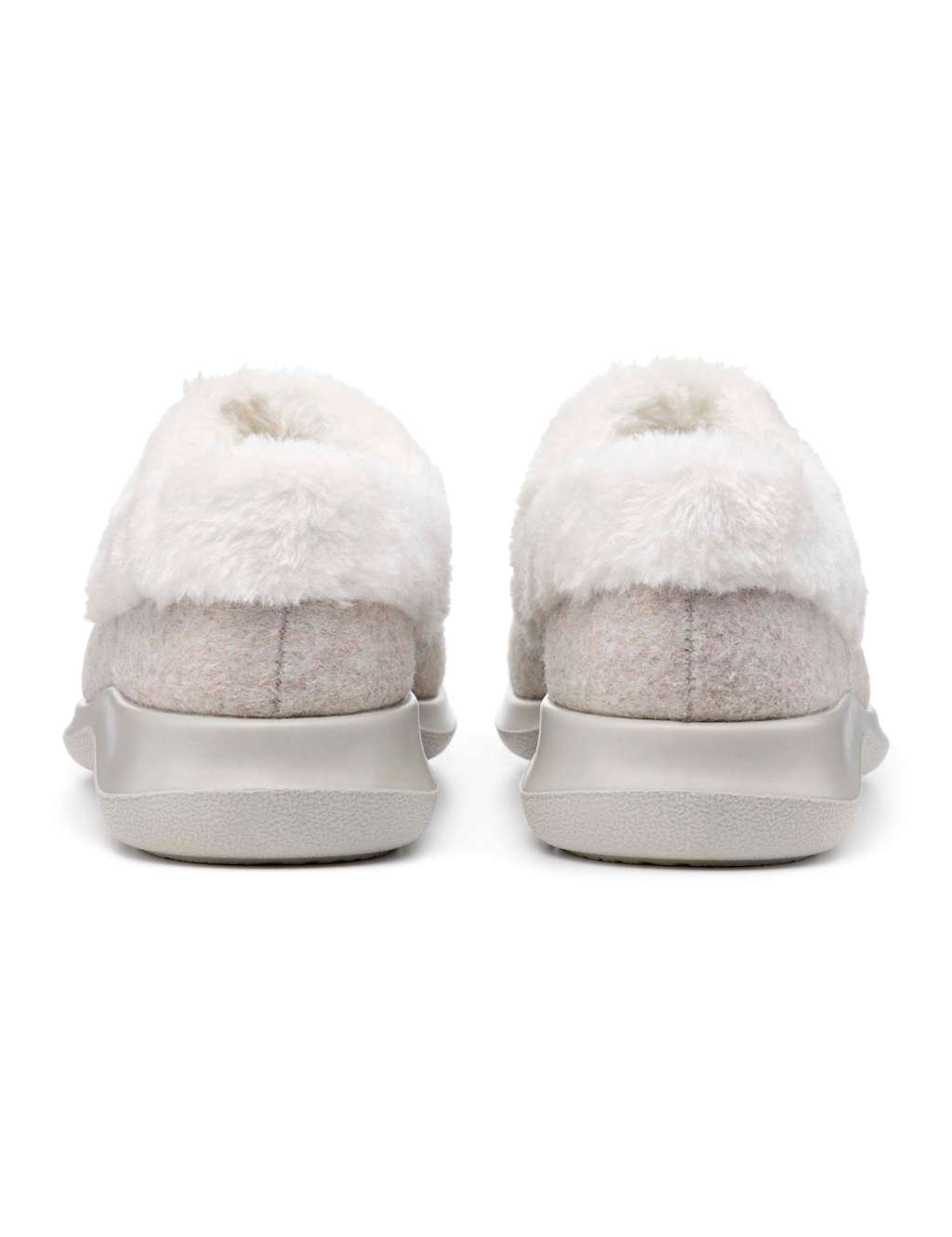 Snug Felt Faux Fur Lined Slippers 4 of 4
