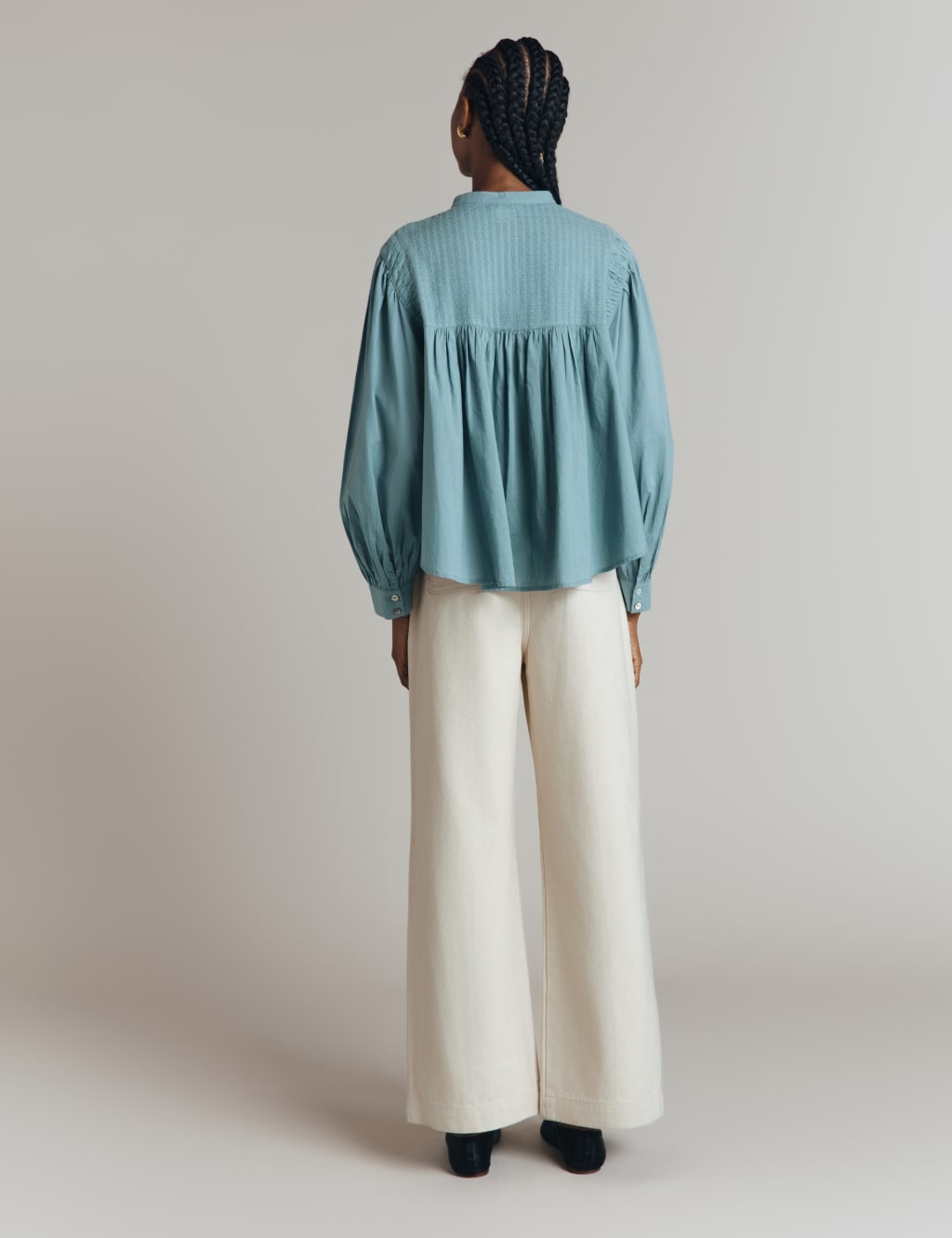Pure Cotton Jacquard Blouse 5 of 5