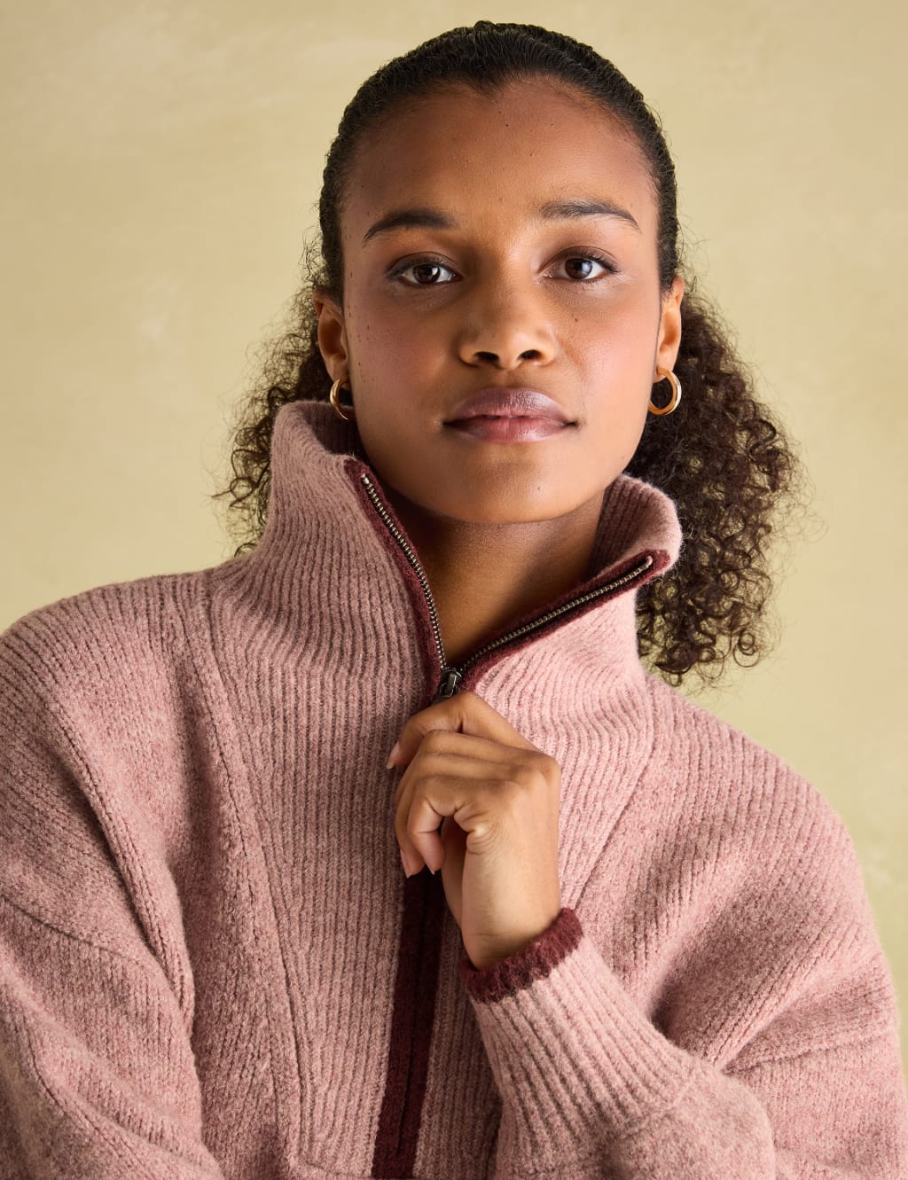 Textured Funnel Neck Half Zip Jumper 5 of 7