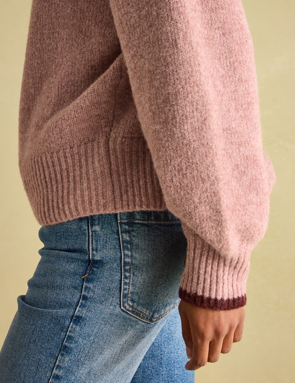 Textured Funnel Neck Half Zip Jumper 6 of 7