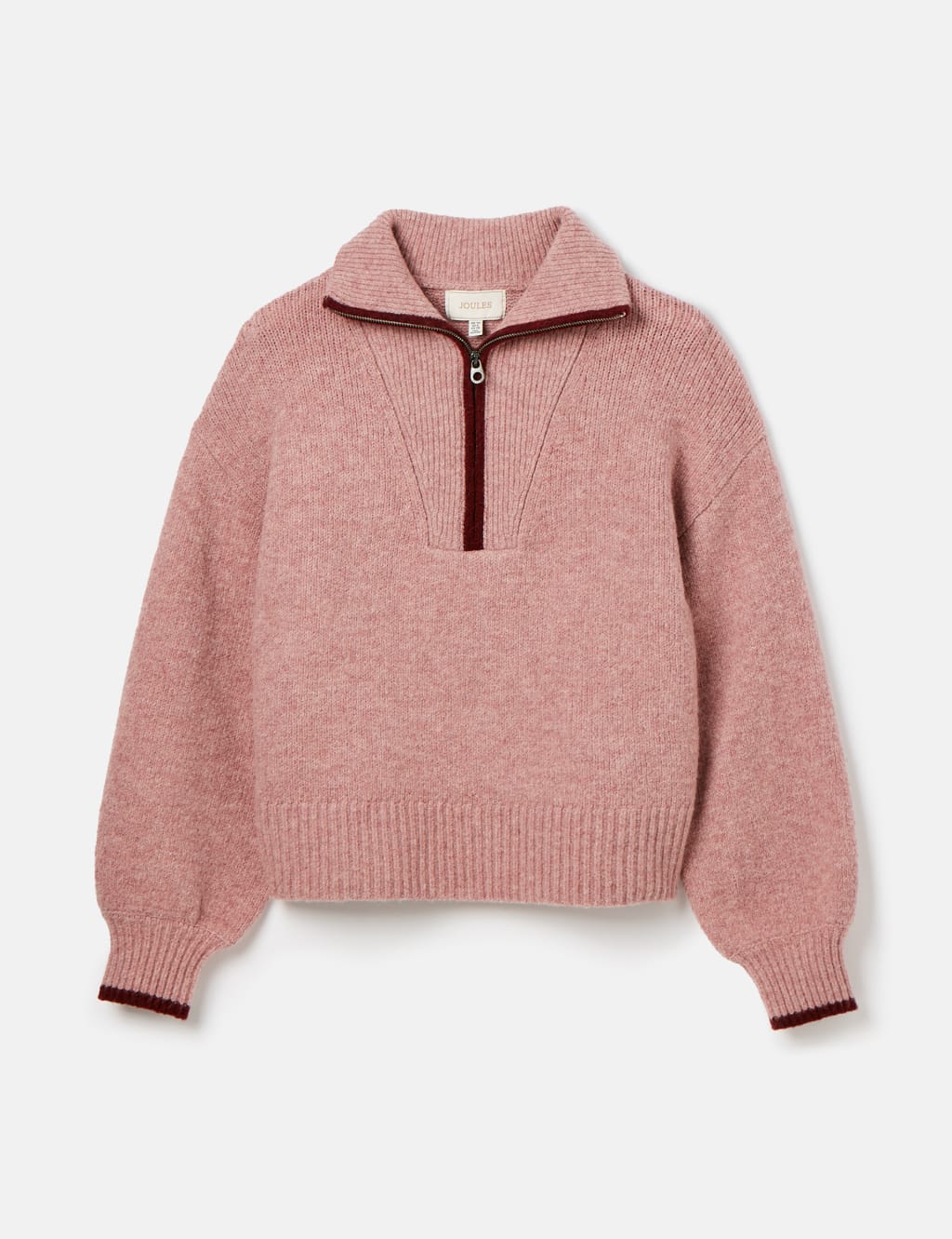 Textured Funnel Neck Half Zip Jumper Joules M S