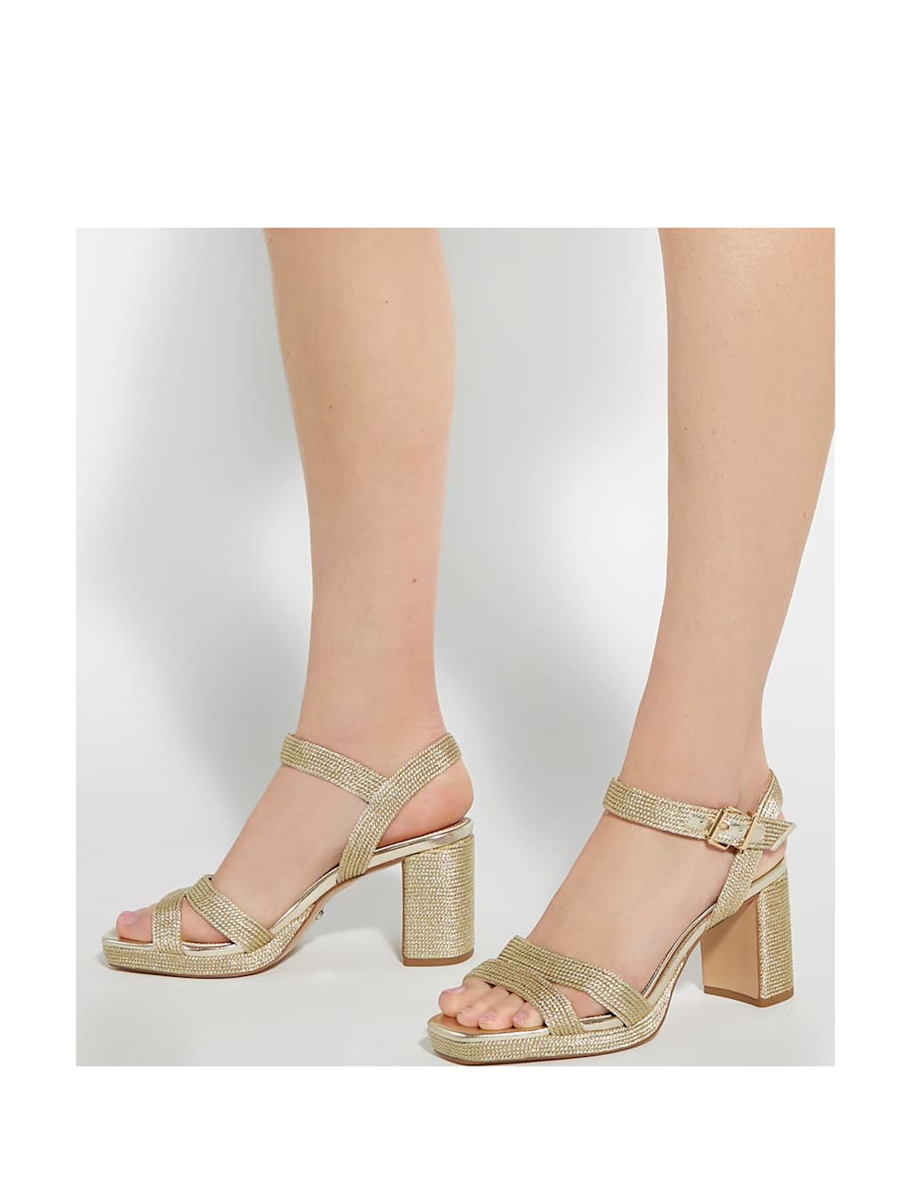 Buckle Ankle Strap Block Heel Sandals 2 of 6