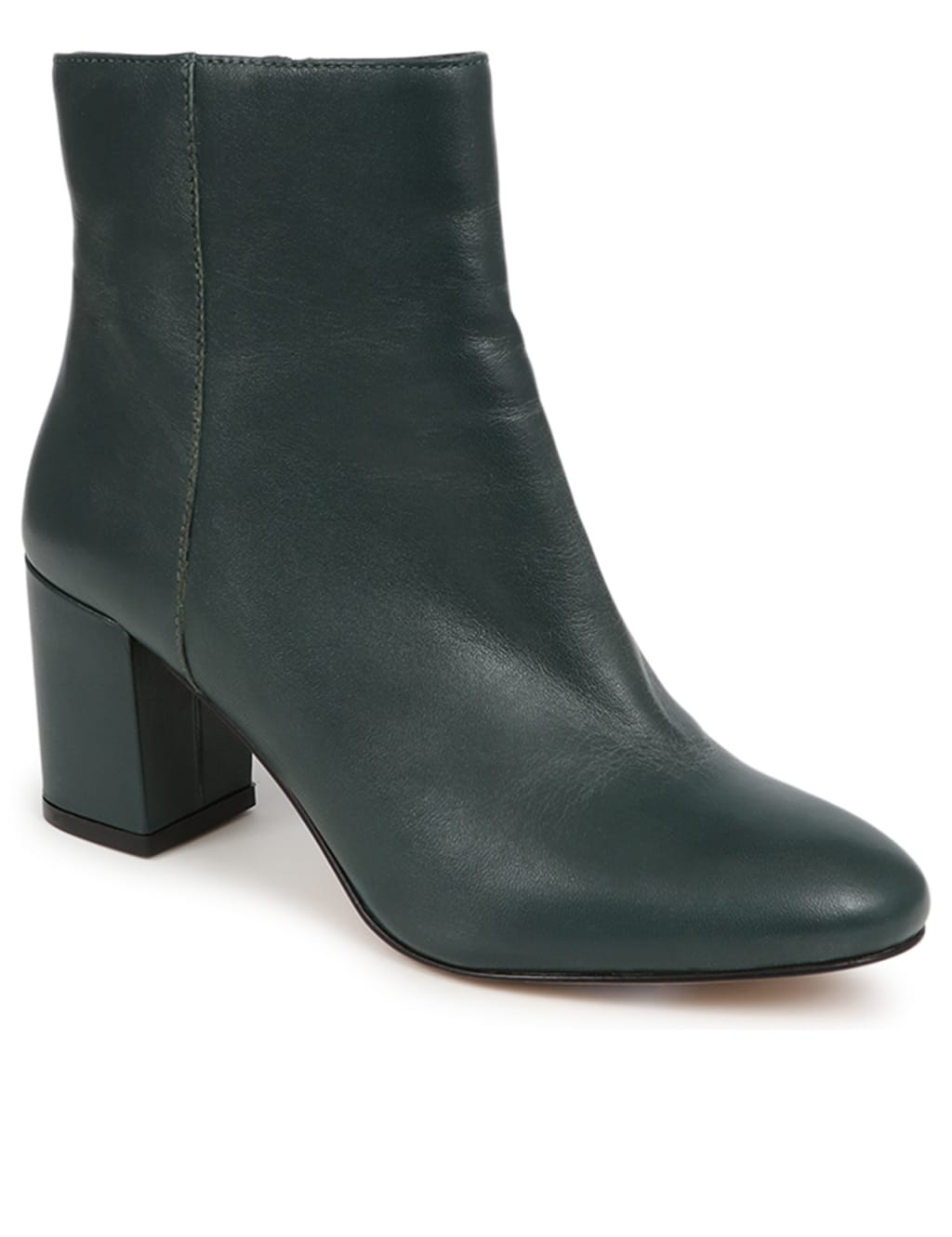 Leather Block Heel Ankle Boots 5 of 7