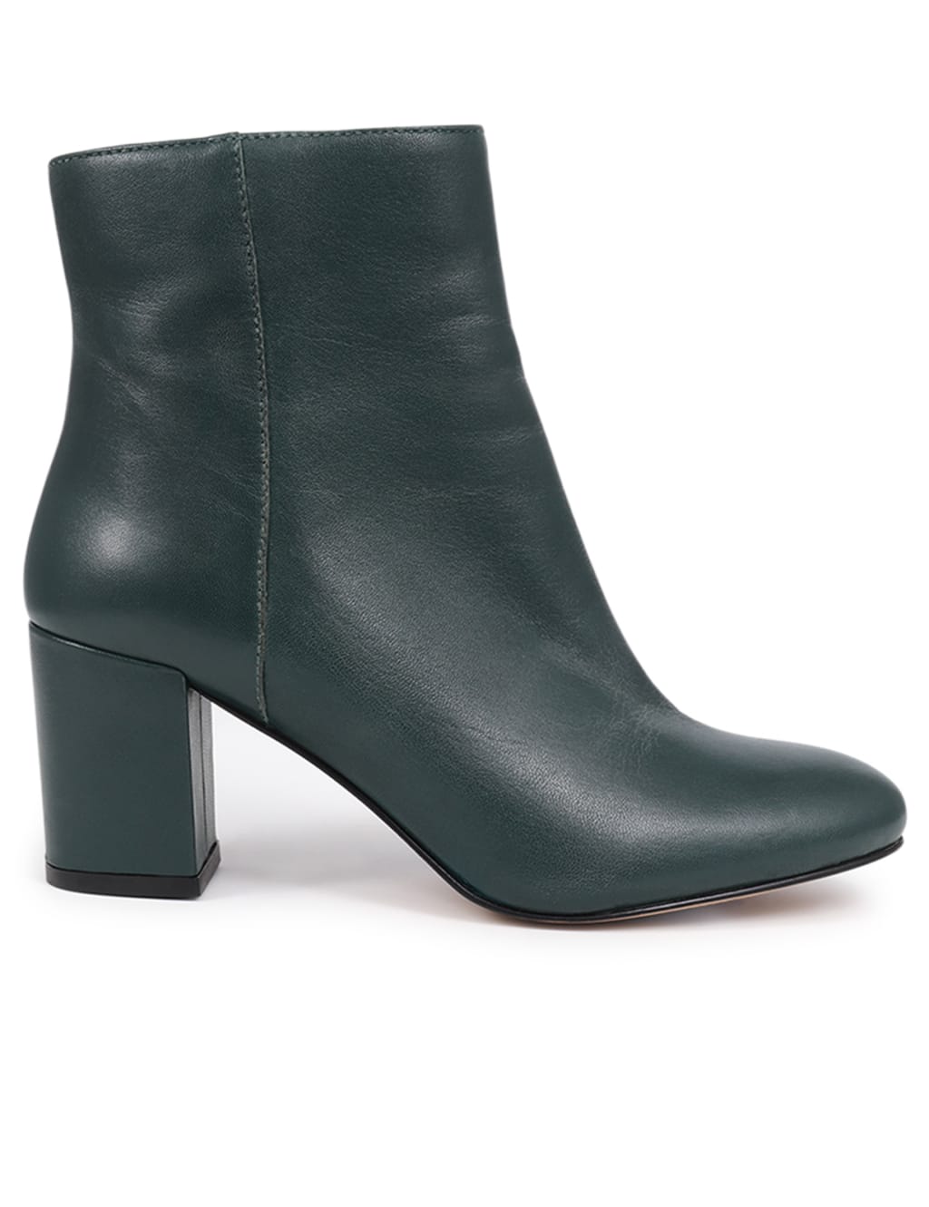 Leather Block Heel Ankle Boots 2 of 7