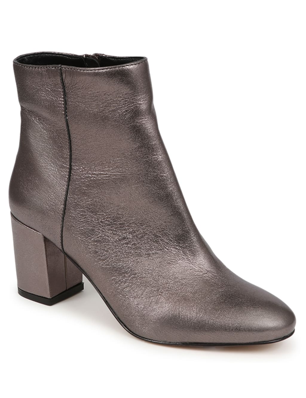 Leather Block Heel Ankle Boots 5 of 7
