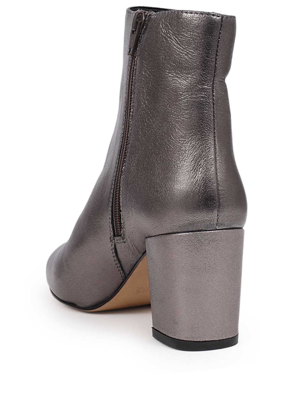 Leather Block Heel Ankle Boots 6 of 7
