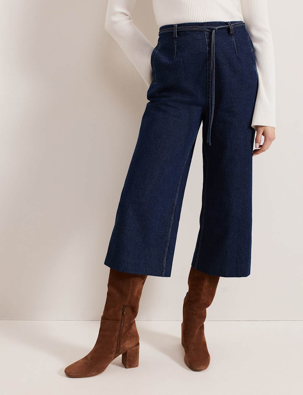 Pure Cotton Wide Leg Culottes 7 of 7
