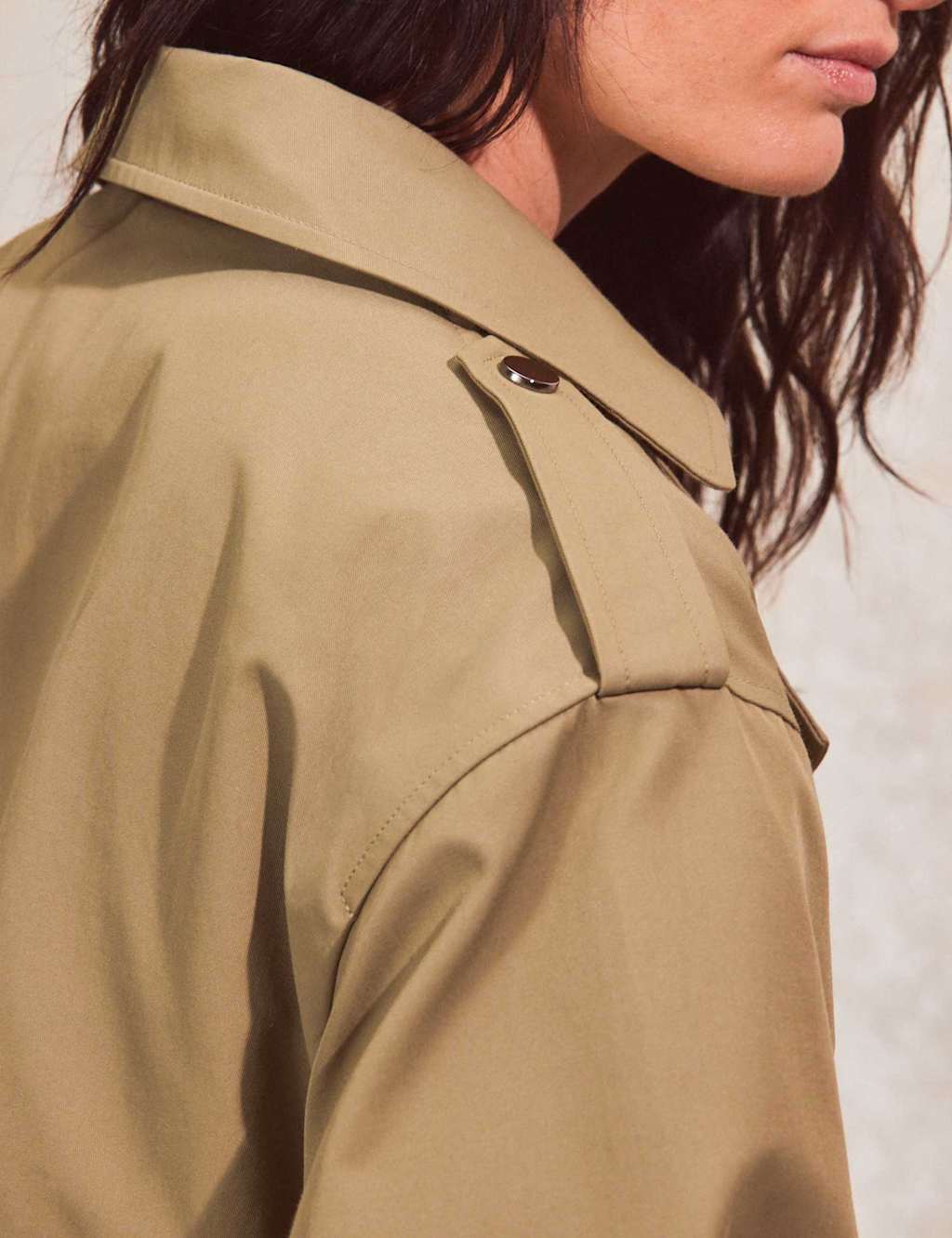 Cotton Blend Longline Trench Coat 5 of 11