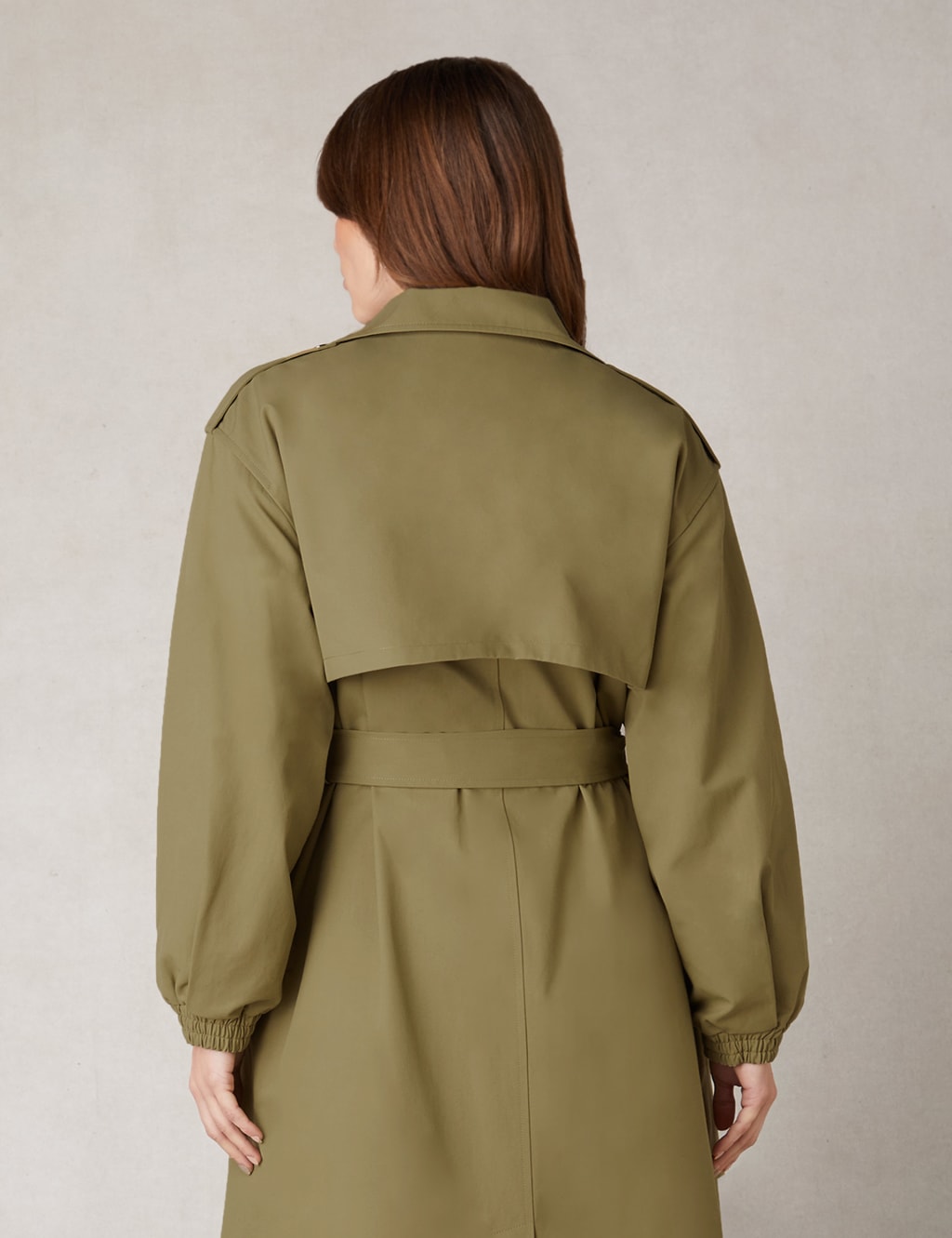 Cotton Blend Longline Trench Coat 8 of 11
