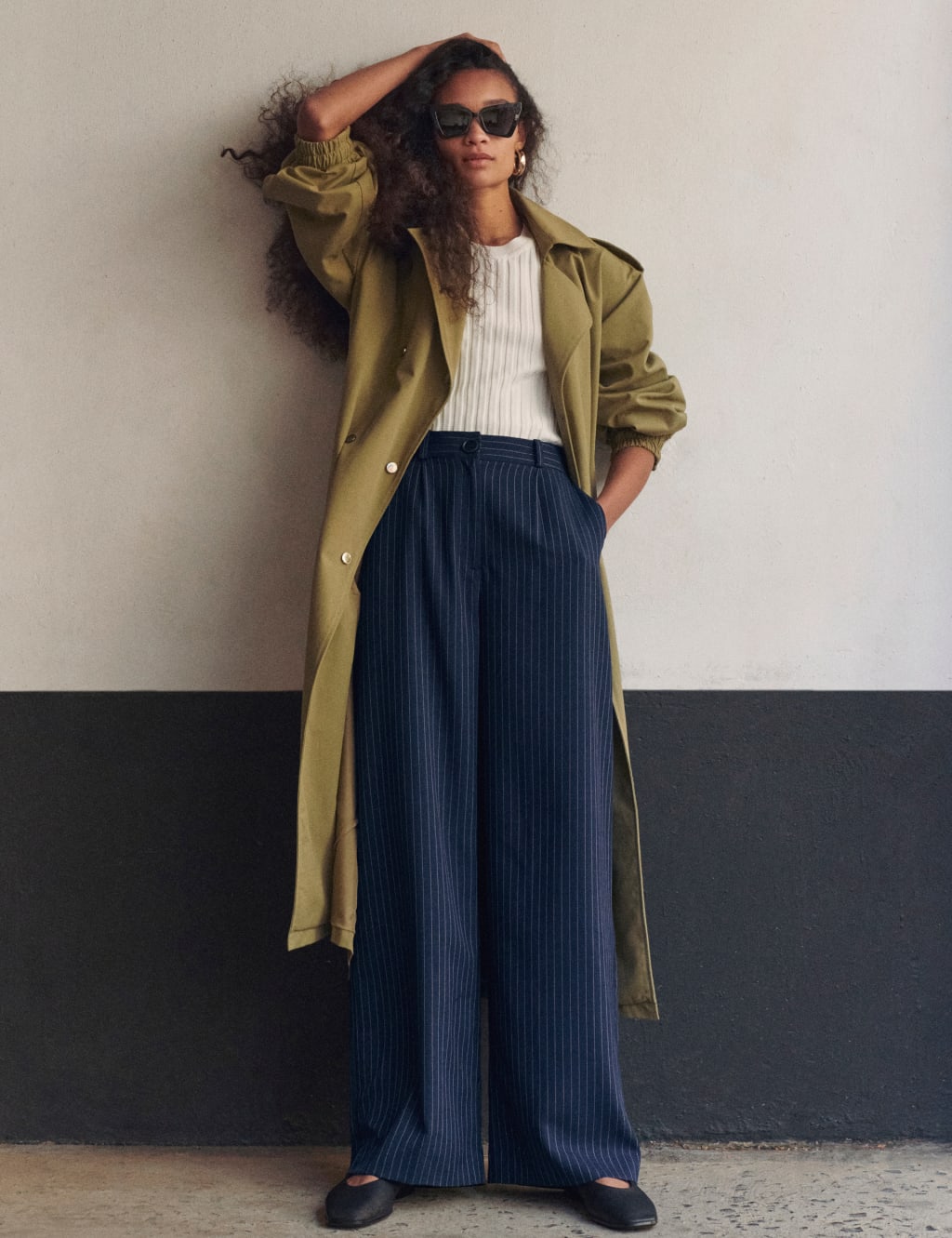 Cotton Blend Longline Trench Coat 11 of 11