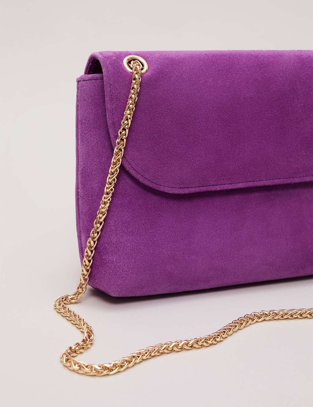 Suede Chain Strap Clutch Bag 6 of 8