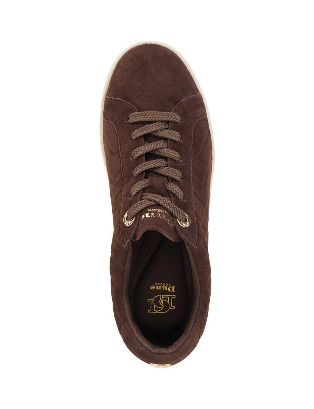 Suede Lace-Up Quilted Platform Trainers 2 of 5