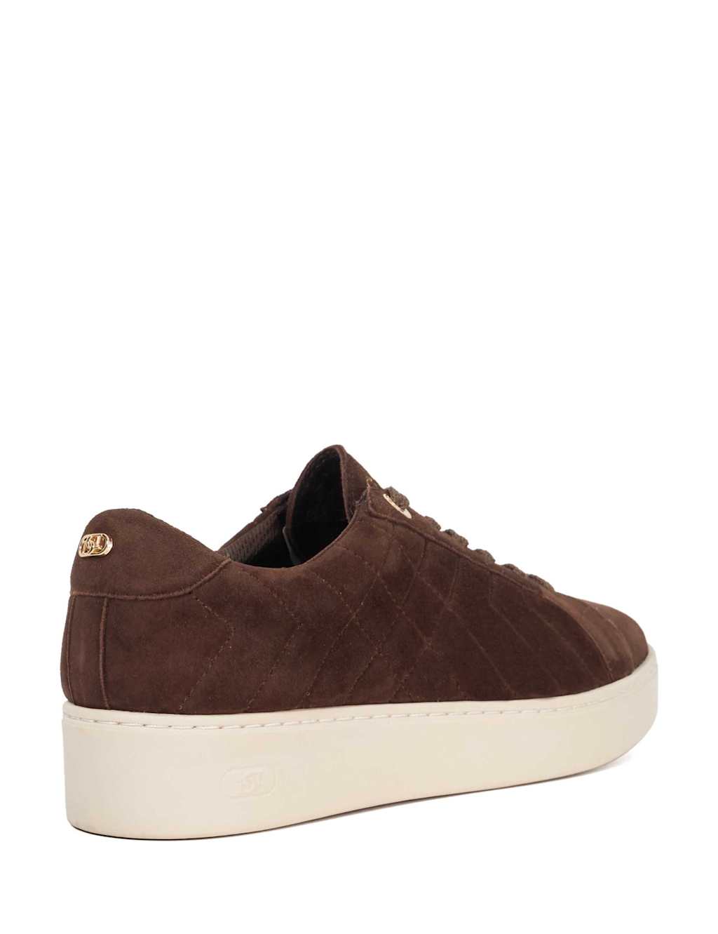 Suede Lace-Up Quilted Platform Trainers 3 of 5