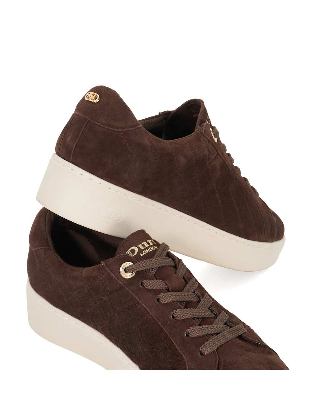 Suede Lace-Up Quilted Platform Trainers 5 of 5