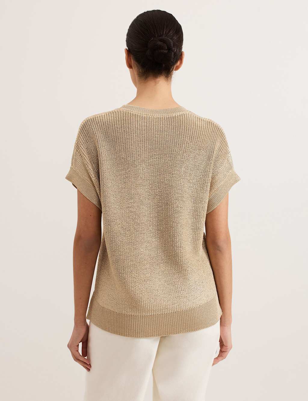 Metallic Textured Round Neck Jumper 7 of 7