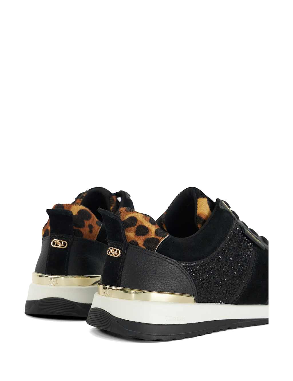 Leather Leopard Print Lace Up Trainers 6 of 6