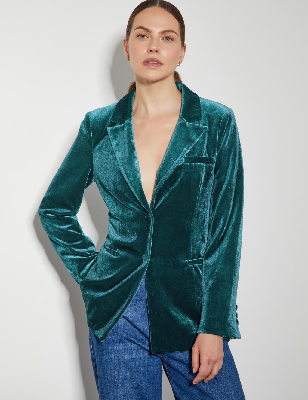 M&s velvet jacket ladies 2025