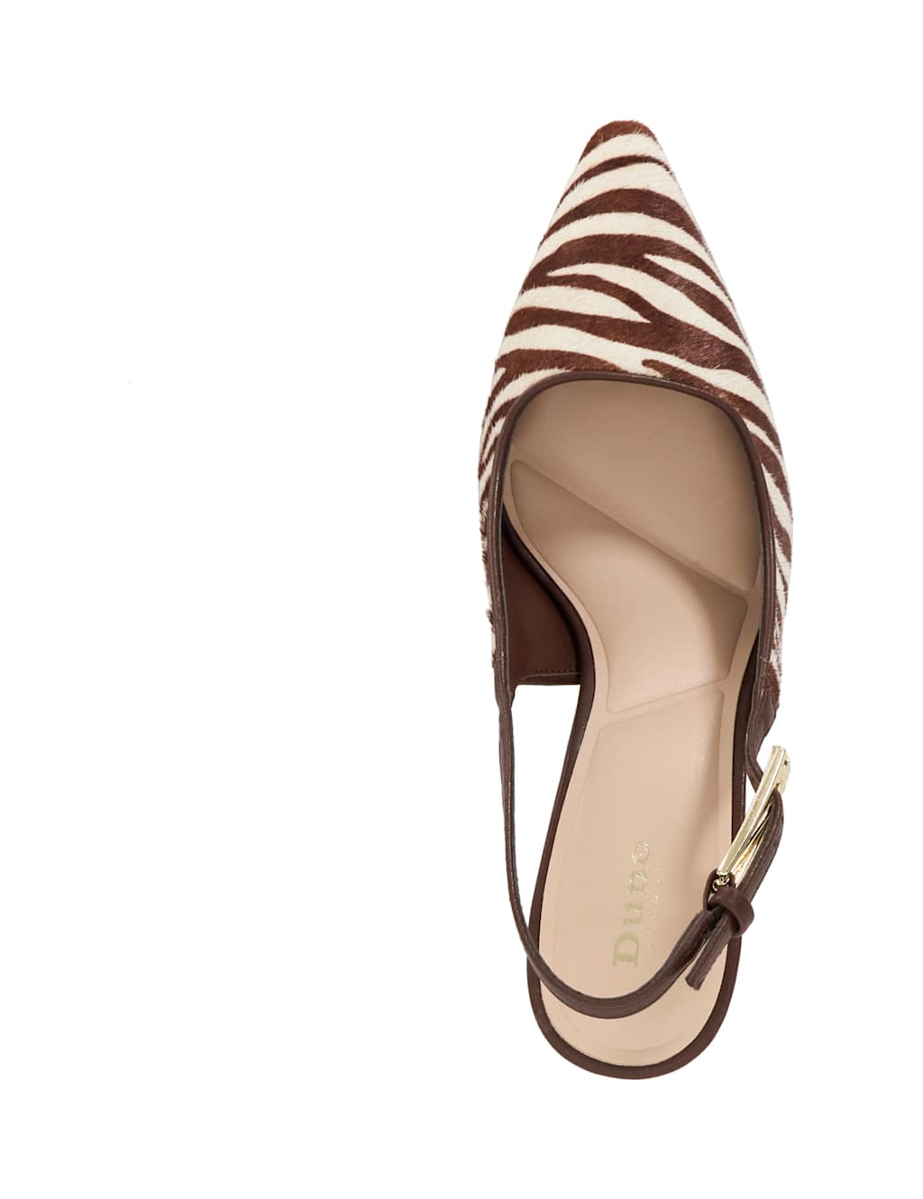 Zebra Print Stiletto Heel Slingback Shoes 2 of 5