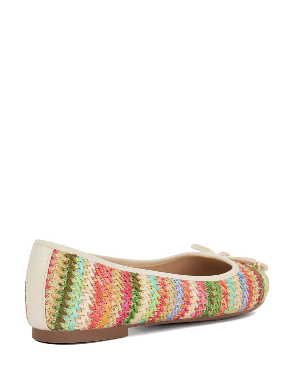 Wide Fit Bow Slip On Flat Ballet Pumps 4 of 5
