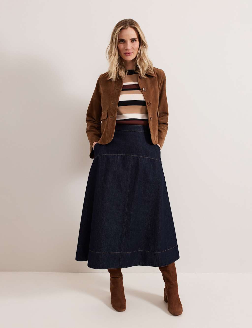Denim Midaxi Skirt 3 of 7