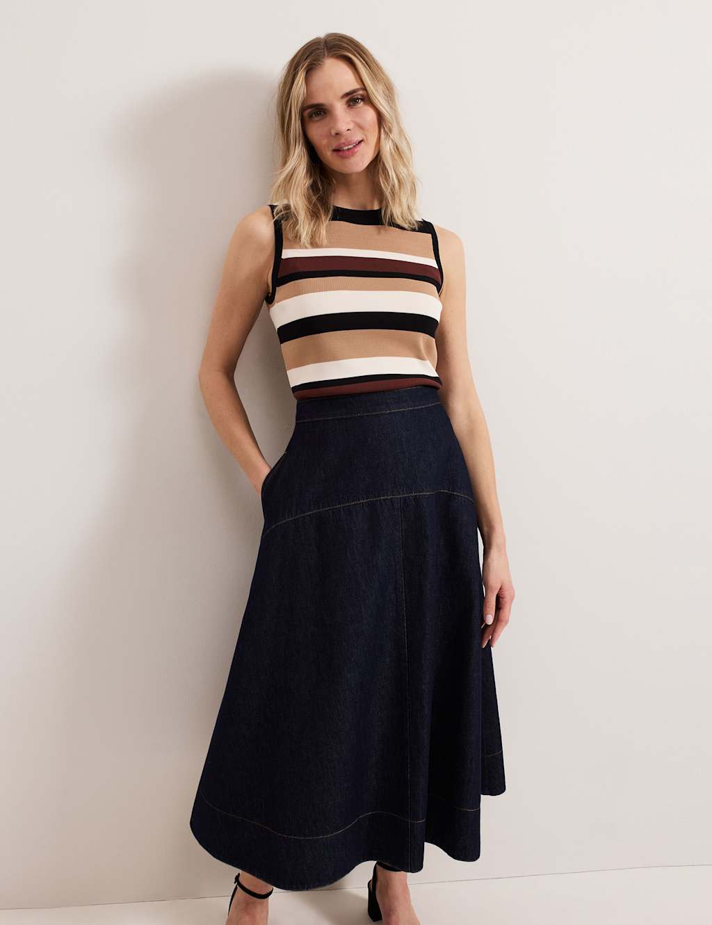 Denim Midaxi Skirt 4 of 7