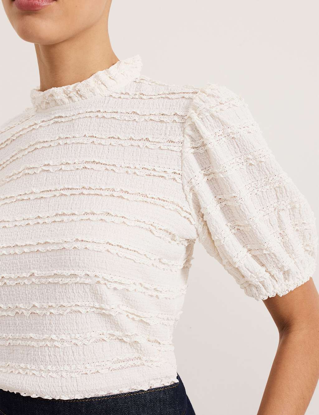 Lace Puff Sleeve Top 3 of 6