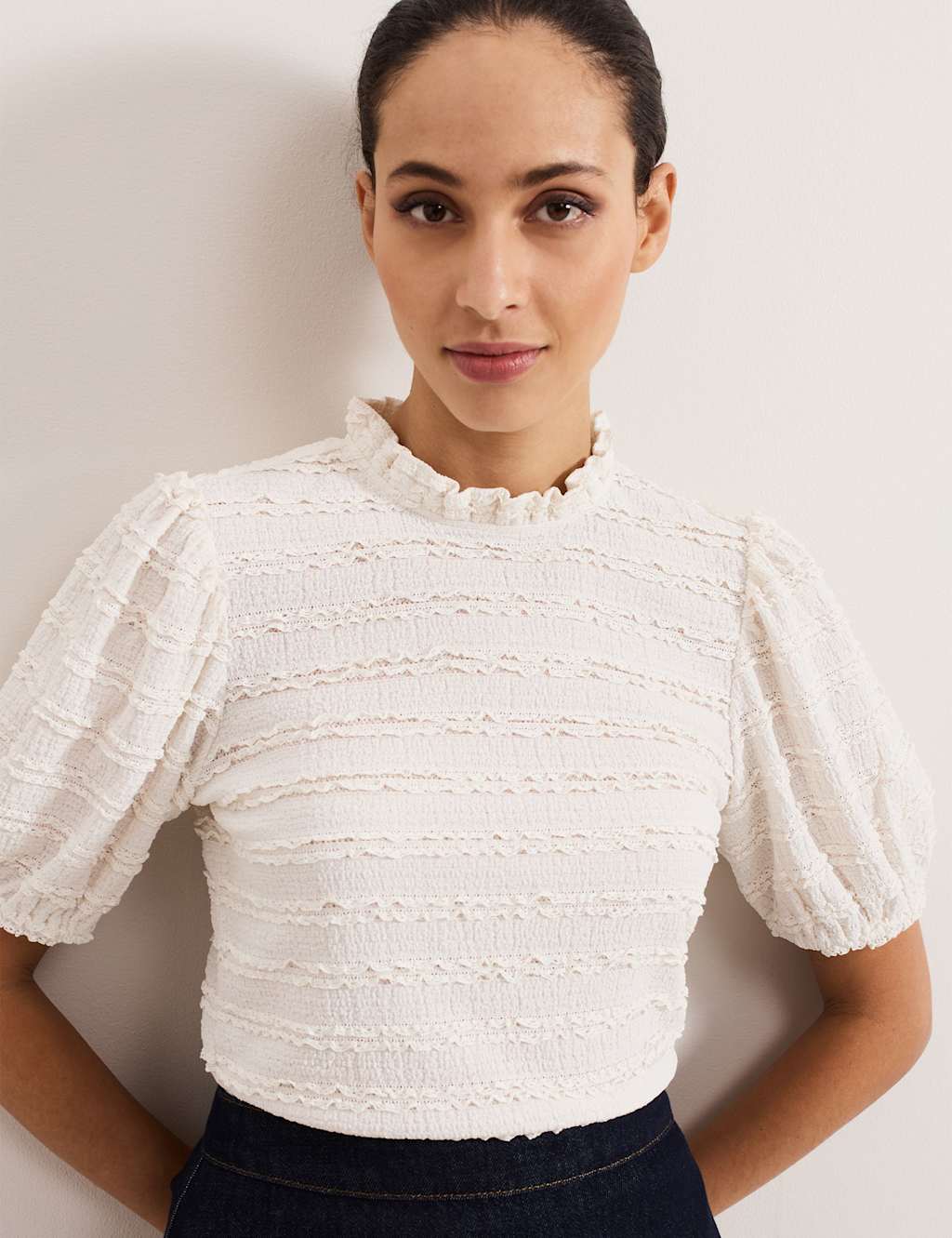 Lace Puff Sleeve Top 5 of 6