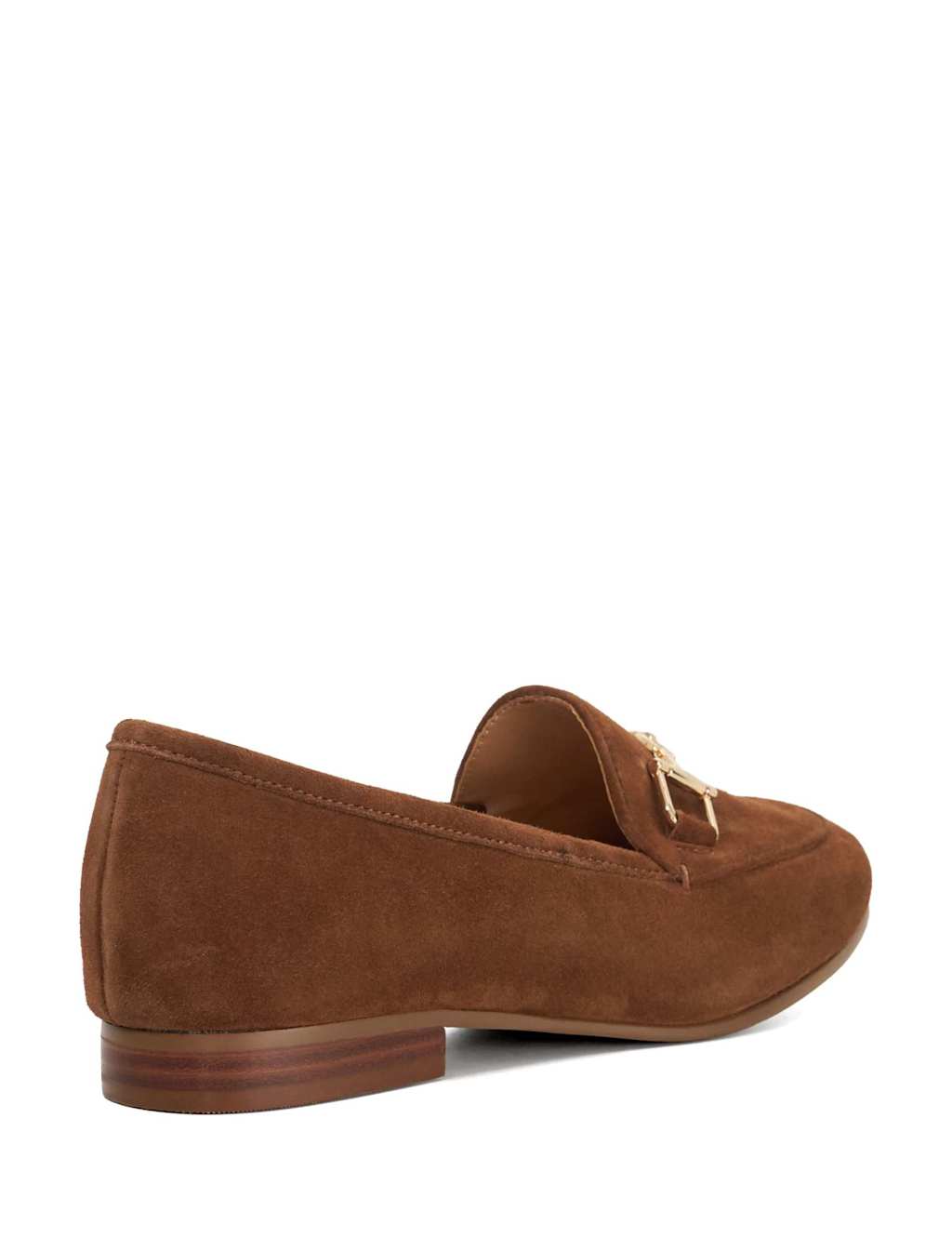 Wide Fit Suede Trim Block Heel Loafers 4 of 5