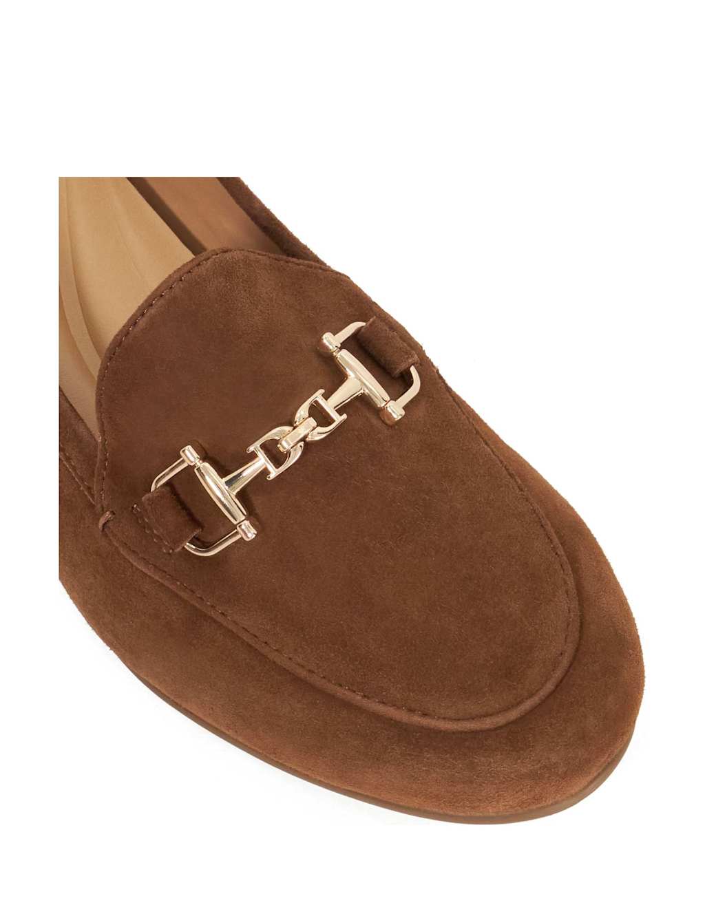 Wide Fit Suede Trim Block Heel Loafers 5 of 5