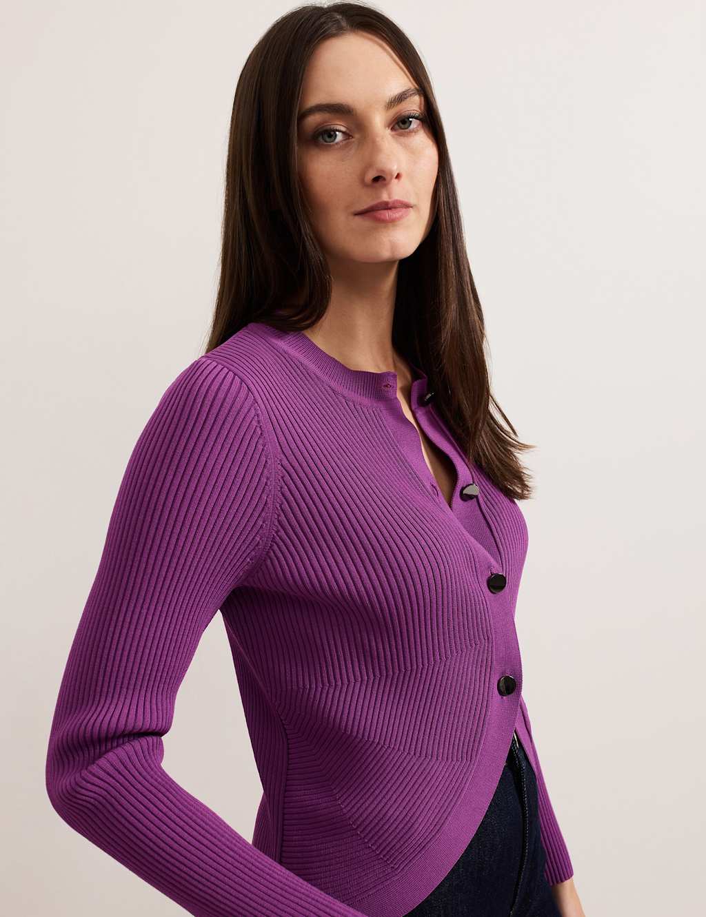Textured Button Front Cardigan 4 of 5