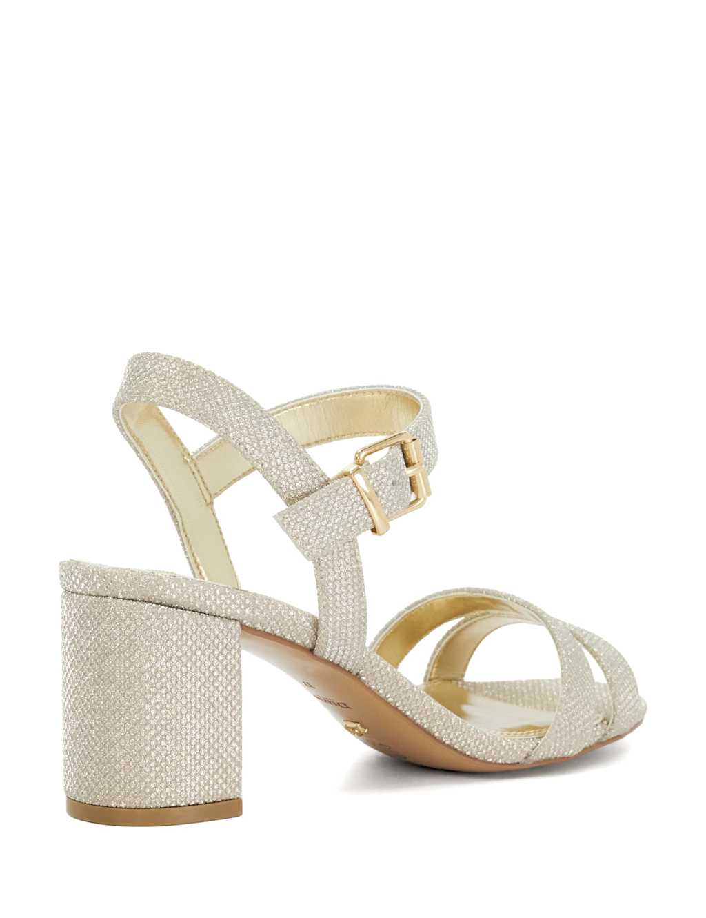 Wide Fit Glitter Block Heel Sandals 2 of 5