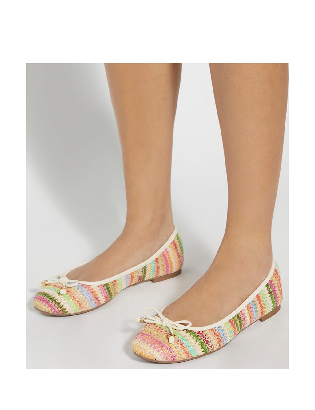 Woven Flat Ballet Pumps 2 of 6