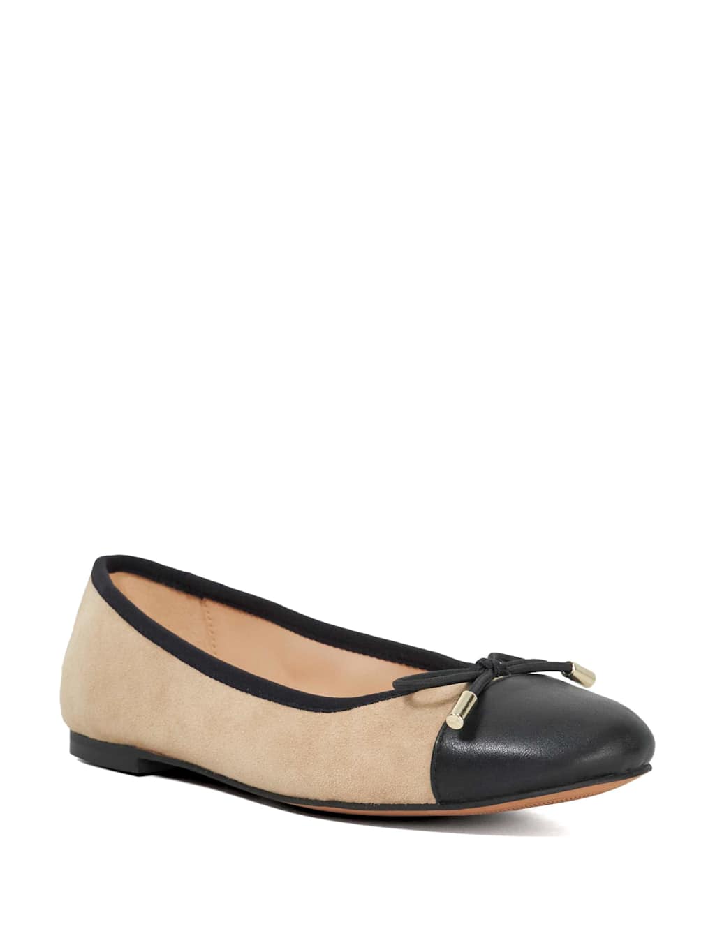 Leather Bow Flat Ballet Pumps 3 of 5